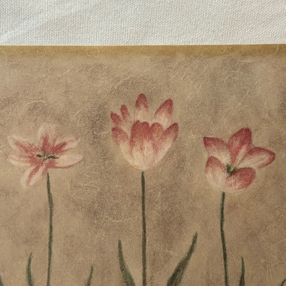 VTG Debra Lake Pink Blossoms Floral 8 x 10 Artist Print in Wood Gold Frame. - Picture 5 of 11